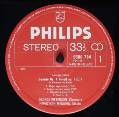 Philips 9500 784 - Clarinet Sonatas Op. 120 - Image 3