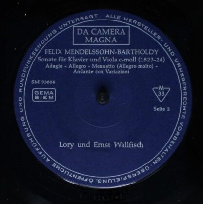 Da Camera Magna SM 93 804 - Joseph Joachim- Felix Mendelssohn-Ba - Image 4