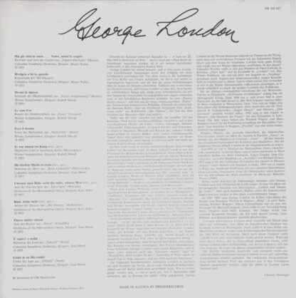 Preiser Records PR 135 027 - George London - Image 2