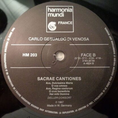 harmonia mundi France HM B 203 - Madrigali & Sacrae Cantiones - Image 4