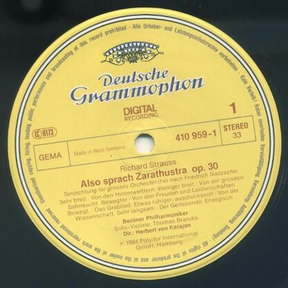 Deutsche Grammophon 410 959-1 - Also Sprach Zarathustra - Don Ju - Image 3