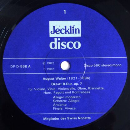Jecklin-Disco 566 - Oktett B-Dur, Op. 7 / Oktett Es-Dur, Op. 96 - Image 3