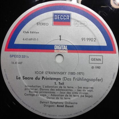DECCA 91 990 2 - Le Sacre Du Printemps - Image 3