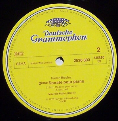 Deutsche Grammophon 2530 803 - Variationen Op. 27 (1936) / Sonat - Image 3