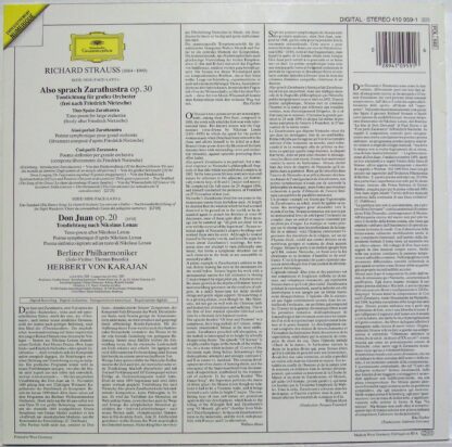 Deutsche Grammophon 410 959-1 - Also Sprach Zarathustra - Don Ju - Image 2