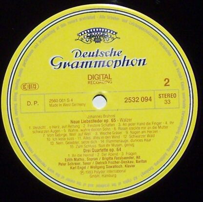 Deutsche Grammophon 2532 094 - Liebeslieder-Walzer Op. 52 & Op. - Image 3