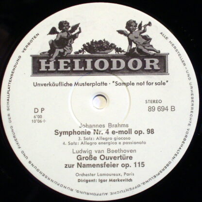 HELIODOR 89 694 - Sinfonie Nr. 4 E-Moll Op. 98, Grosse Ouvertüre - Image 2
