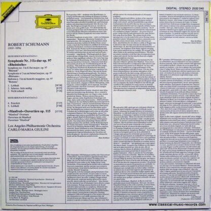 Deutsche Grammophon 2532 040 - Symphonie No. 3 »Rheinische« / Ma - Image 2