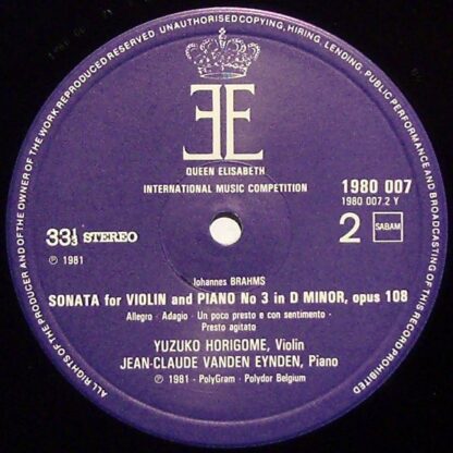 Queen Elisabeth Competition 1980 007 - Concours Musical Internat - Image 3