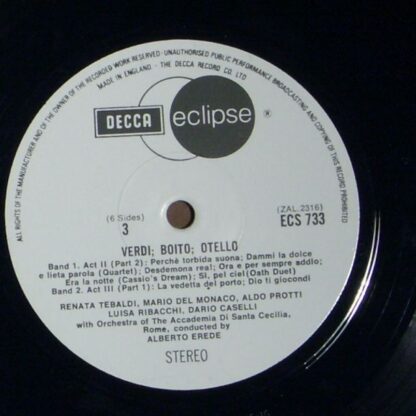 Decca Eclipse ECS 733 - Otello Record 2 - Image 3