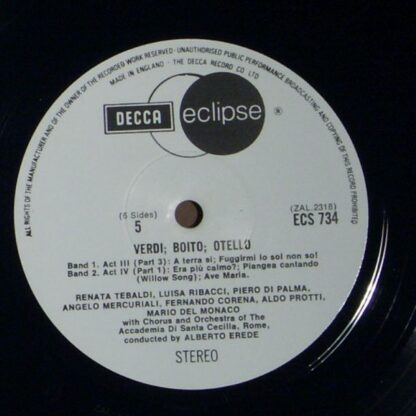Decca Eclipse ECS 734 - Otello Record 3 - Image 3