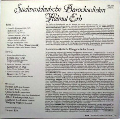 ERB Musikproduktion ERB 1006 - Purcell - Telemann - Händel - Alb - Image 2