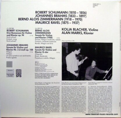 Deutsche Harmonia Mundi DMR 2027 A - Drei Romanzen, Sonaten Viol - Image 3