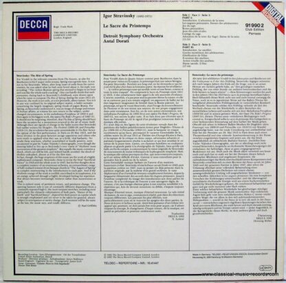 DECCA 91 990 2 - Le Sacre Du Printemps - Image 2