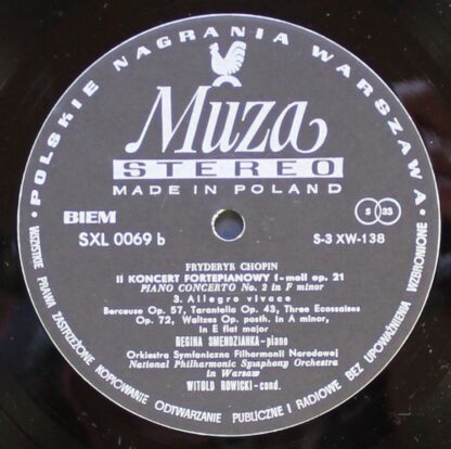 Polskie Nagrania Muza SXL 0069 - Piano Concerto No. 2 - Berceuse - Image 2