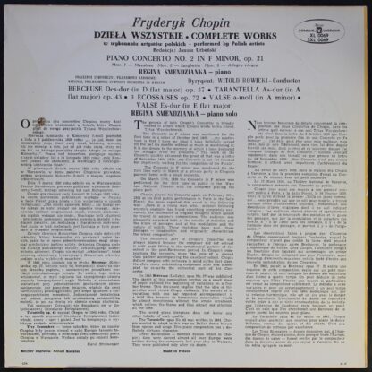 Polskie Nagrania Muza SXL 0069 - Piano Concerto No. 2 - Berceuse - Image 3