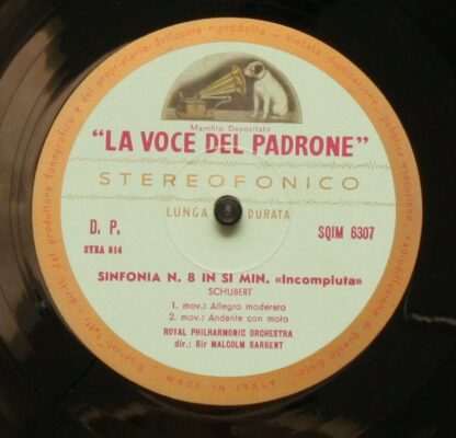 La Voce Del Padrone SQIM 6307 - Sinfonia N. 8 In Si Min. "Incomp - Image 2