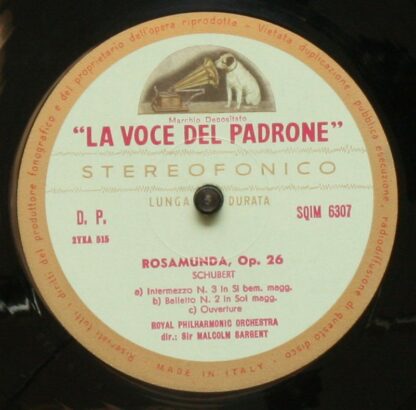 La Voce Del Padrone SQIM 6307 - Sinfonia N. 8 In Si Min. "Incomp - Image 3