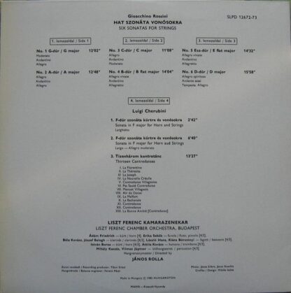 Hungaroton SLPD 12672-73 - Hat Szonáta Vonósokra / Kontratáncok - Image 4