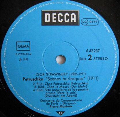 DECCA 6.42237 - Der Feuervogel, Ballett-Suite / Petruschka - Image 4