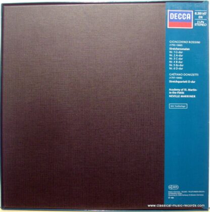 DECCA DK 11568/1-2 - Streichersonaten Nr. 1-6, Streichquartett D - Image 3