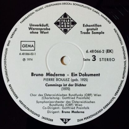 Telefunken 6.48066 EK - Ein Dokument - Konzert Der Salzburger Fe - Image 5