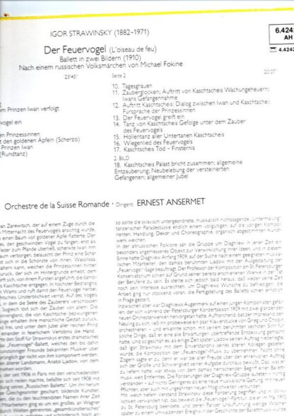 DECCA 6.42422 AH - Der Feuervogel - Image 2