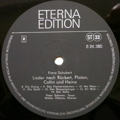 Eterna 8 26 380 - Lieder Nach Rückert, Platen, Collin Und Heine - Image 4