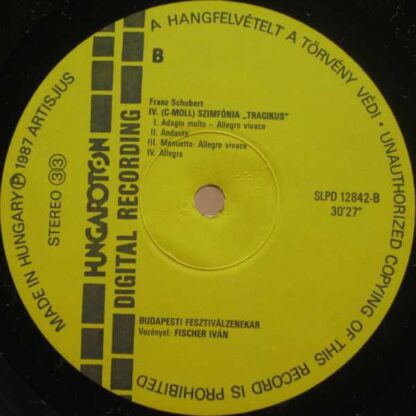 Hungaroton SLPD 12842 - Symphonies (No.5 In B Flat Major, No.4 I - Image 5
