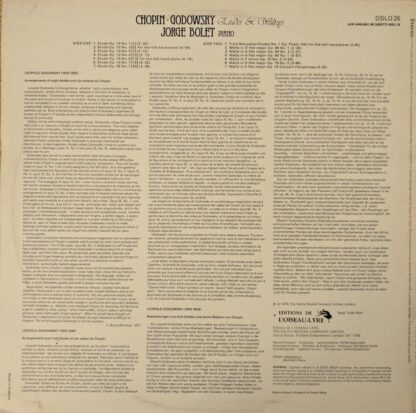 Éditions De L'Oiseau-Lyre DSLO26 - Chopin ~ Godowsky Etudes & Wa - Image 3