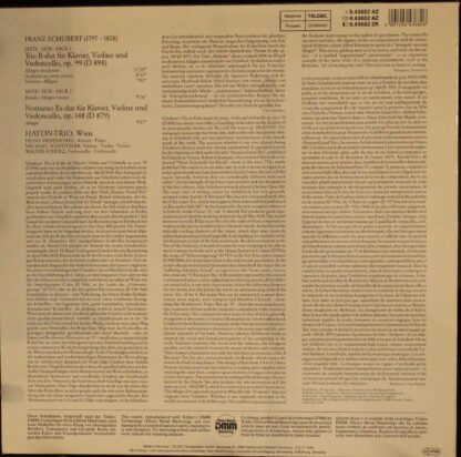 TELDEC 6.43682 AZ - Franz Schubert Klaviertrio Nr.1 - Image 2