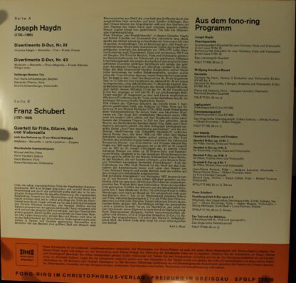 Fono-Ring SFGLP 77 938 - Divertimenti D-Dur, Nr. 81 Und Nr. 43/ - Image 2