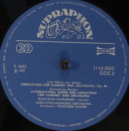 Supraphon 1110 3620 ZA - Concerto No. 2 / Concertino / Introduct - Image 4