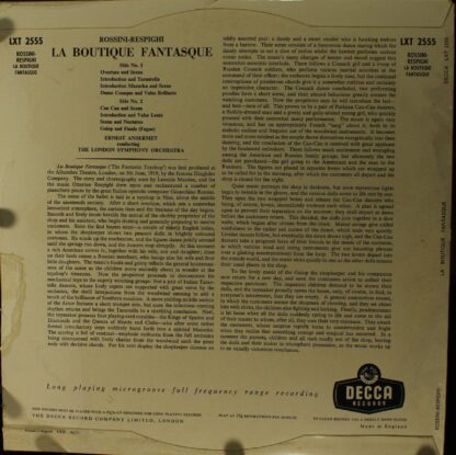DECCA LXT 2555 - La Boutique Fantasque - Ballet Music - Image 2