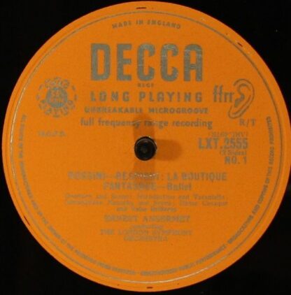 DECCA LXT 2555 - La Boutique Fantasque - Ballet Music - Image 3
