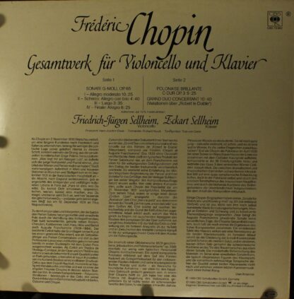 CBS 73 962 - Gesamtwerk Für Violoncello & Klavier - Image 2