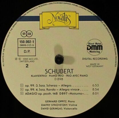 Novalis 150 002/1 - Klaviertrio - Piano Trio - Trio Avec Piano / - Image 4