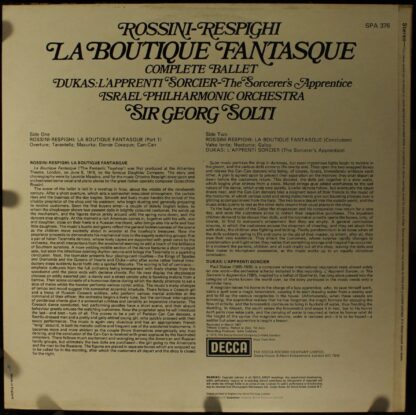 DECCA SPA 376 - La Boutique Fantasque / L'Apprenti Sorcier - Image 2