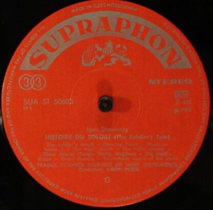 Supraphon SUA ST 50 623 - Les Noces / Histoire Du Soldat - Image 2