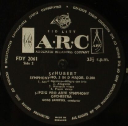 Fidelity Arc Records FDY 2061 - Italian Symphony / Symphony No.3 - Image 4