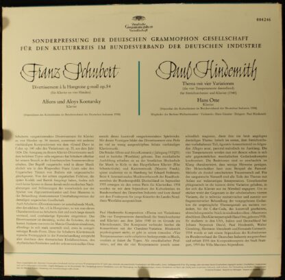 Deutsche Grammophon 004 246 - Divertissement A la Hongroise G-mo - Image 2