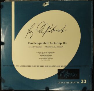 Opera 1106 - Forellenquintett  A-Dur Op. 114 "Trout"-Quintett Qu