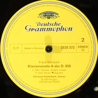 Deutsche Grammophon 2530 372 - Sonate A-Dur = In A Major Op. Pos - Image 6