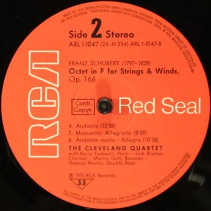 RCA Red Seal ARL1-1047 - Octet For Strings And Winds, Op. 166 - Image 4