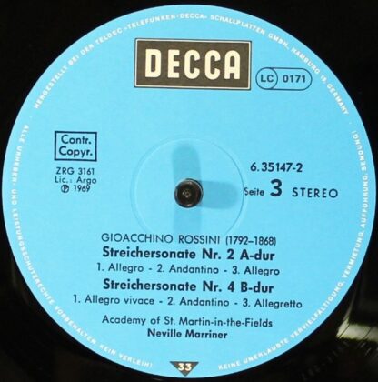 DECCA DK 11568/1-2 - Streichersonaten Nr. 1-6, Streichquartett D - Image 6