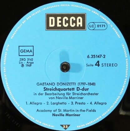 DECCA DK 11568/1-2 - Streichersonaten Nr. 1-6, Streichquartett D - Image 7