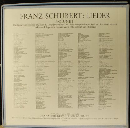 Deutsche Grammophon 2720 006 - Lieder Volume 1 - Image 2
