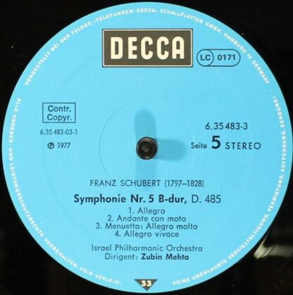 DECCA 6.35483 - Die Symphonien - Rosamunde - Image 9