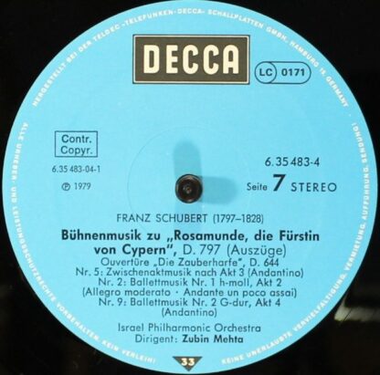 DECCA 6.35483 - Die Symphonien - Rosamunde - Image 11