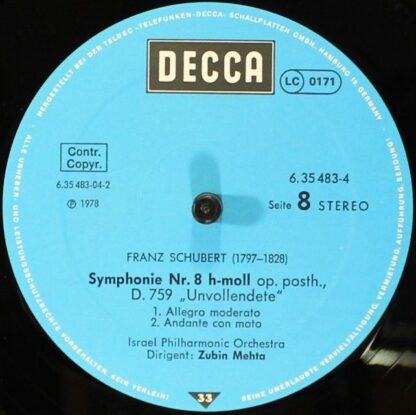 DECCA 6.35483 - Die Symphonien - Rosamunde - Image 12
